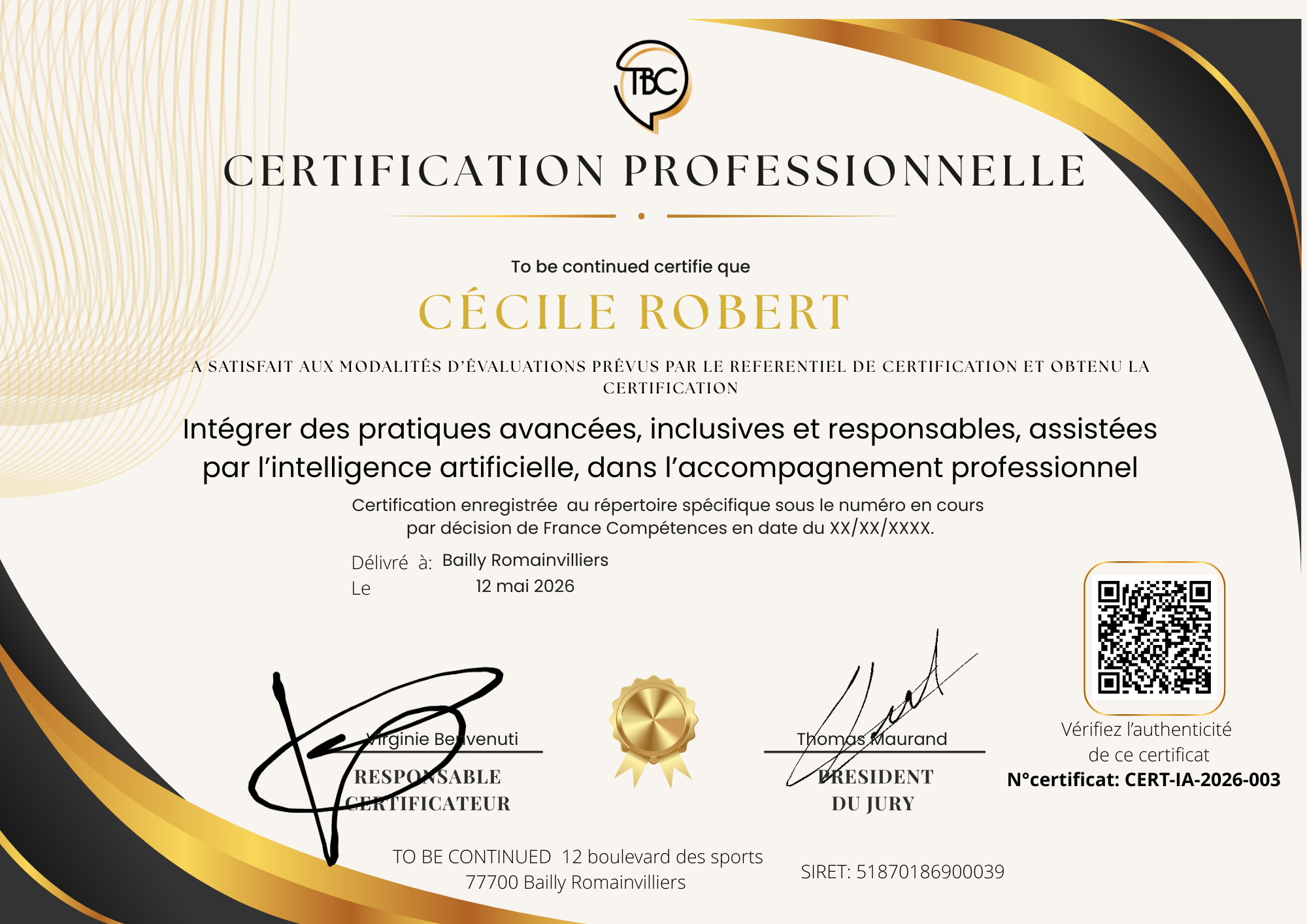 certificat CERT IA 2026 003 1