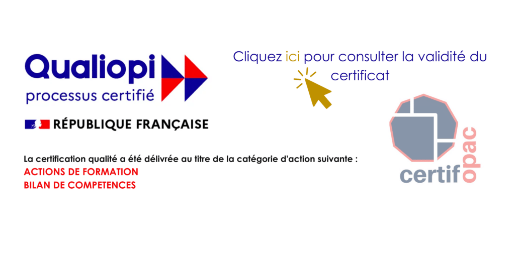 Accueil 2026 5 Qualiopi, processus certifié — République française — Actions de formation et bilans de compétences